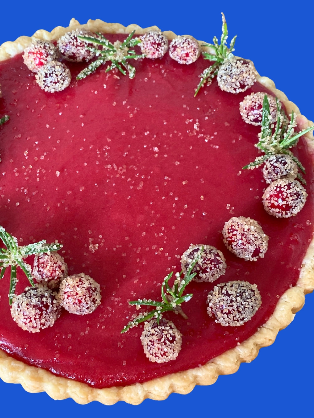 The Family Affair Pop-Up | Dining With Court's Cranberry Curd Tart with Rosemary Crust and Candied Cranberries