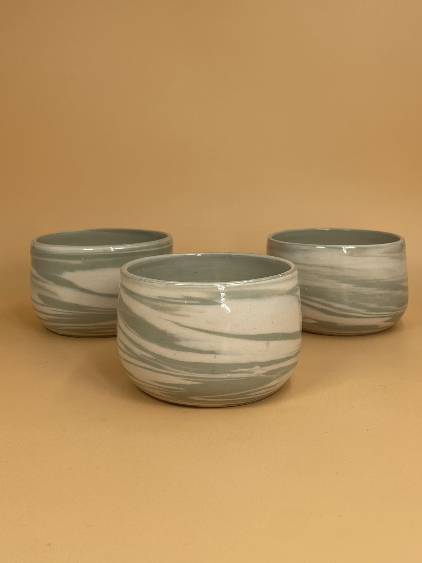 Lo-Fi Potter Marbled Bowl | Sage Green