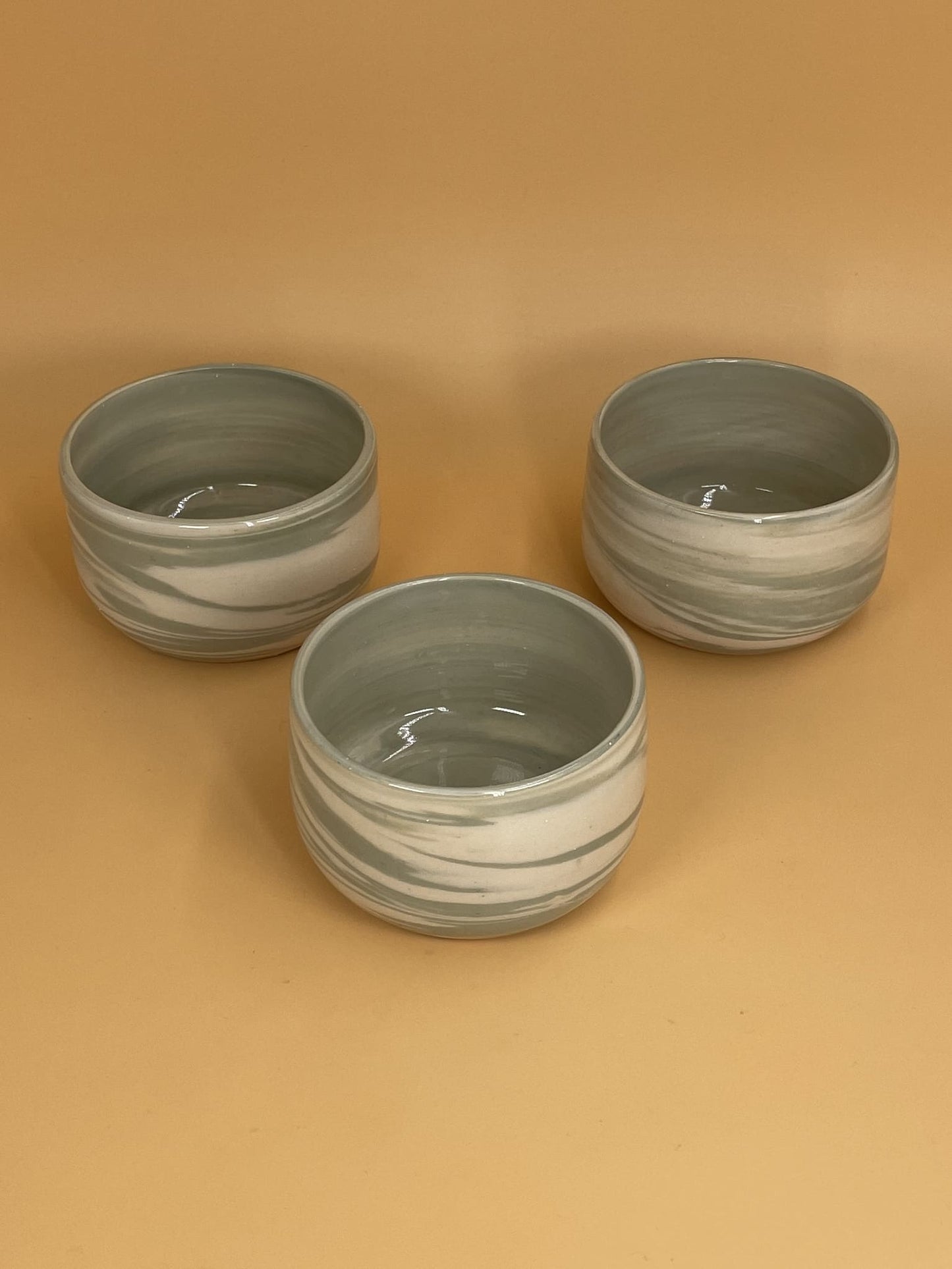 Lo-Fi Potter Marbled Bowl | Sage Green