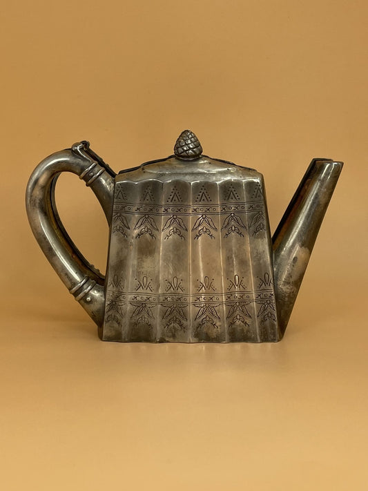 Vintage Silver Plated Teapot Napkin Holder