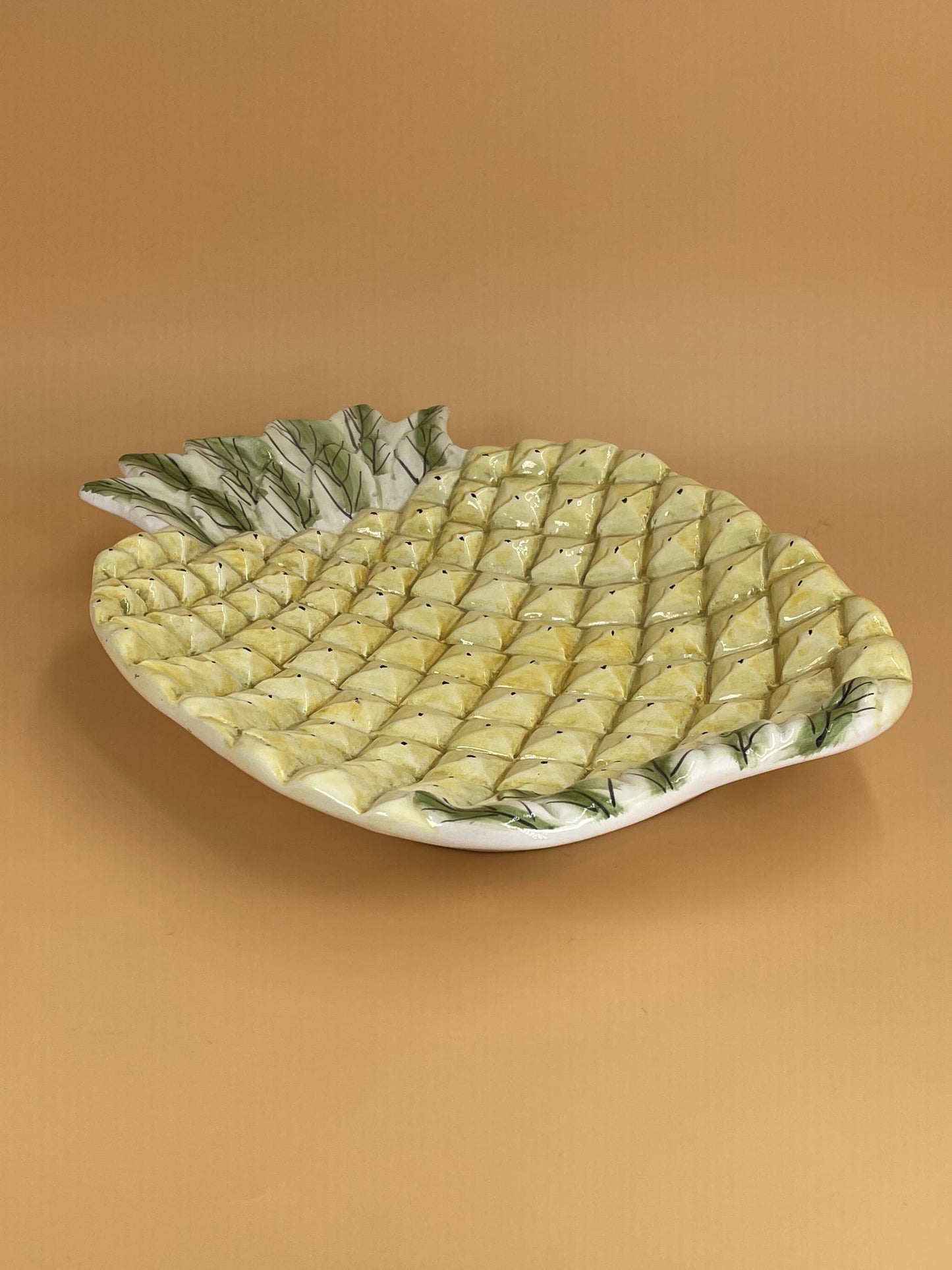 Vintage Painted Pineapple Platter