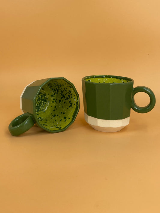Lo-Fi Potter Cortado Mug | Green