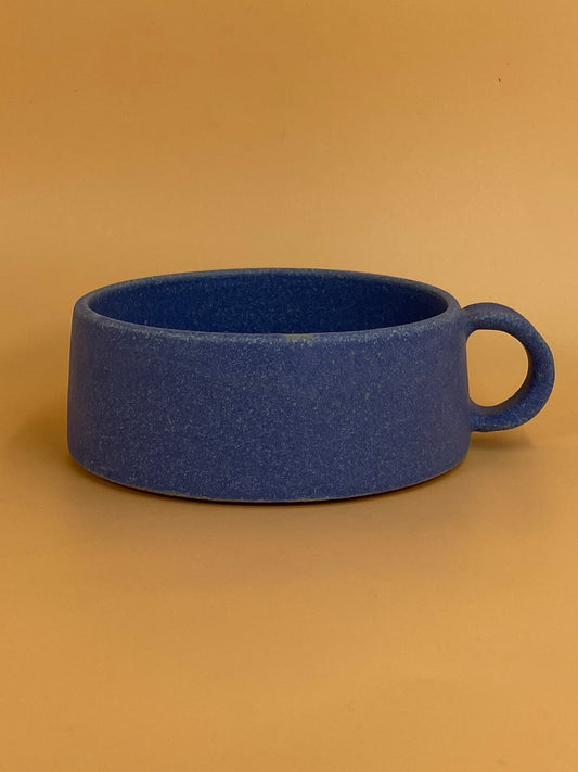 Lo-Fi Potter Shallow Coffee Cup | Blue