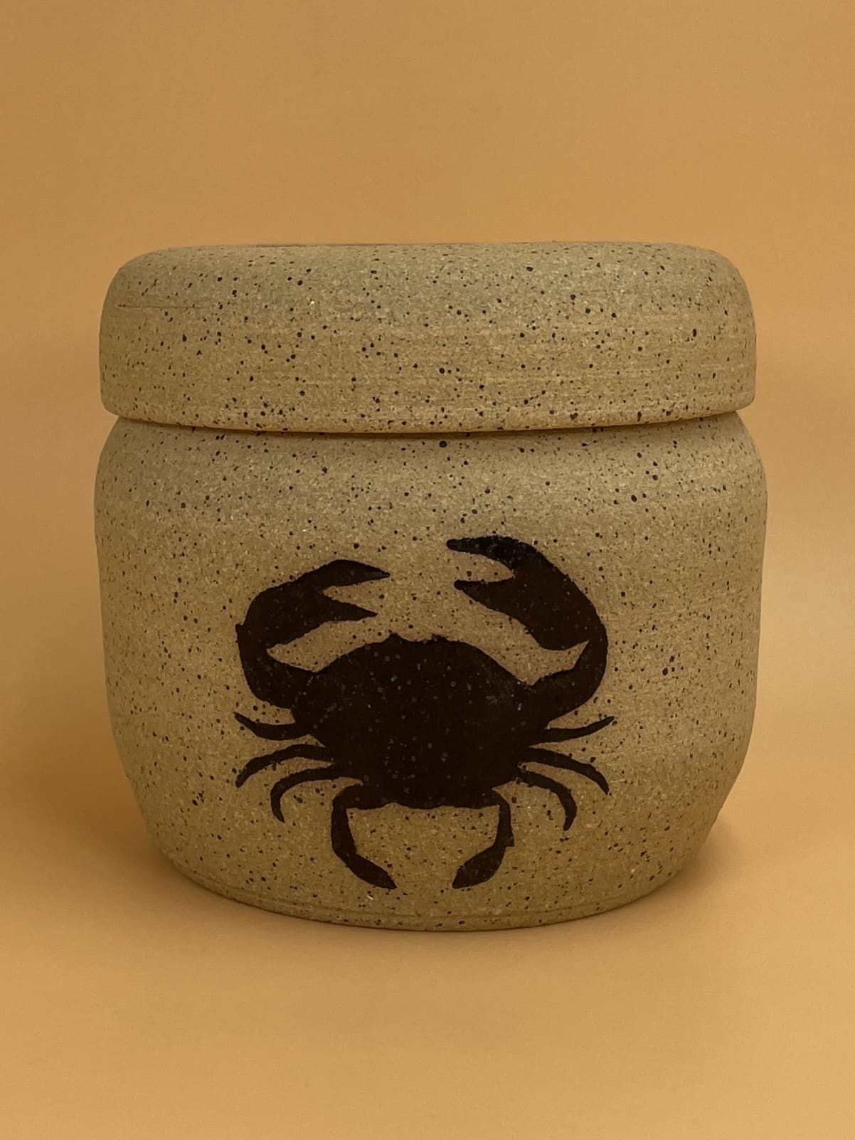 Black Slip Babes Crab Jar with Lid