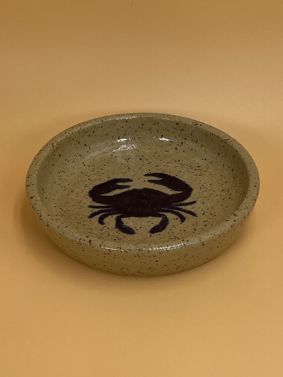 Black Slip Babes Crab Plate