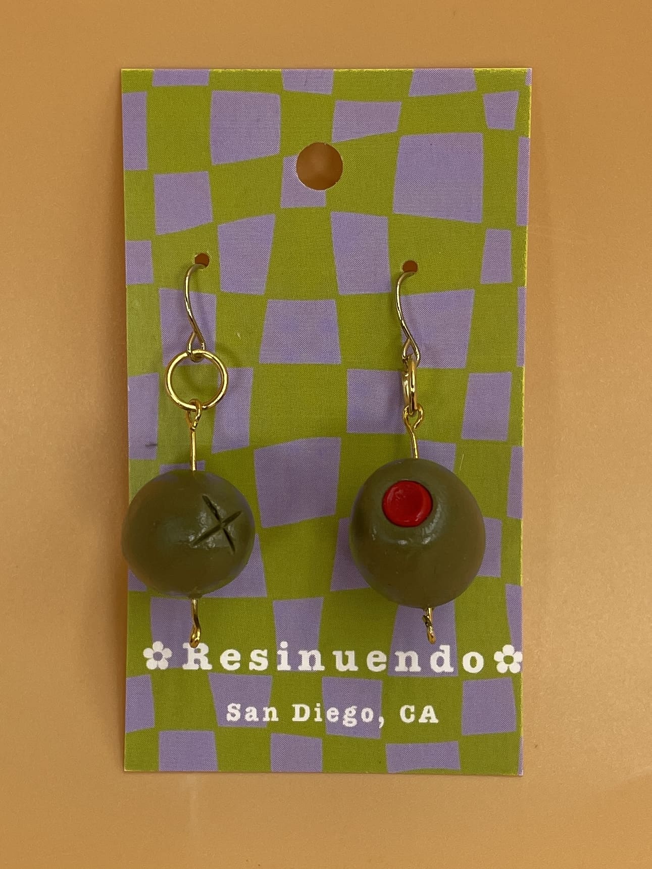 Resinuendo Earring Pair | Olives