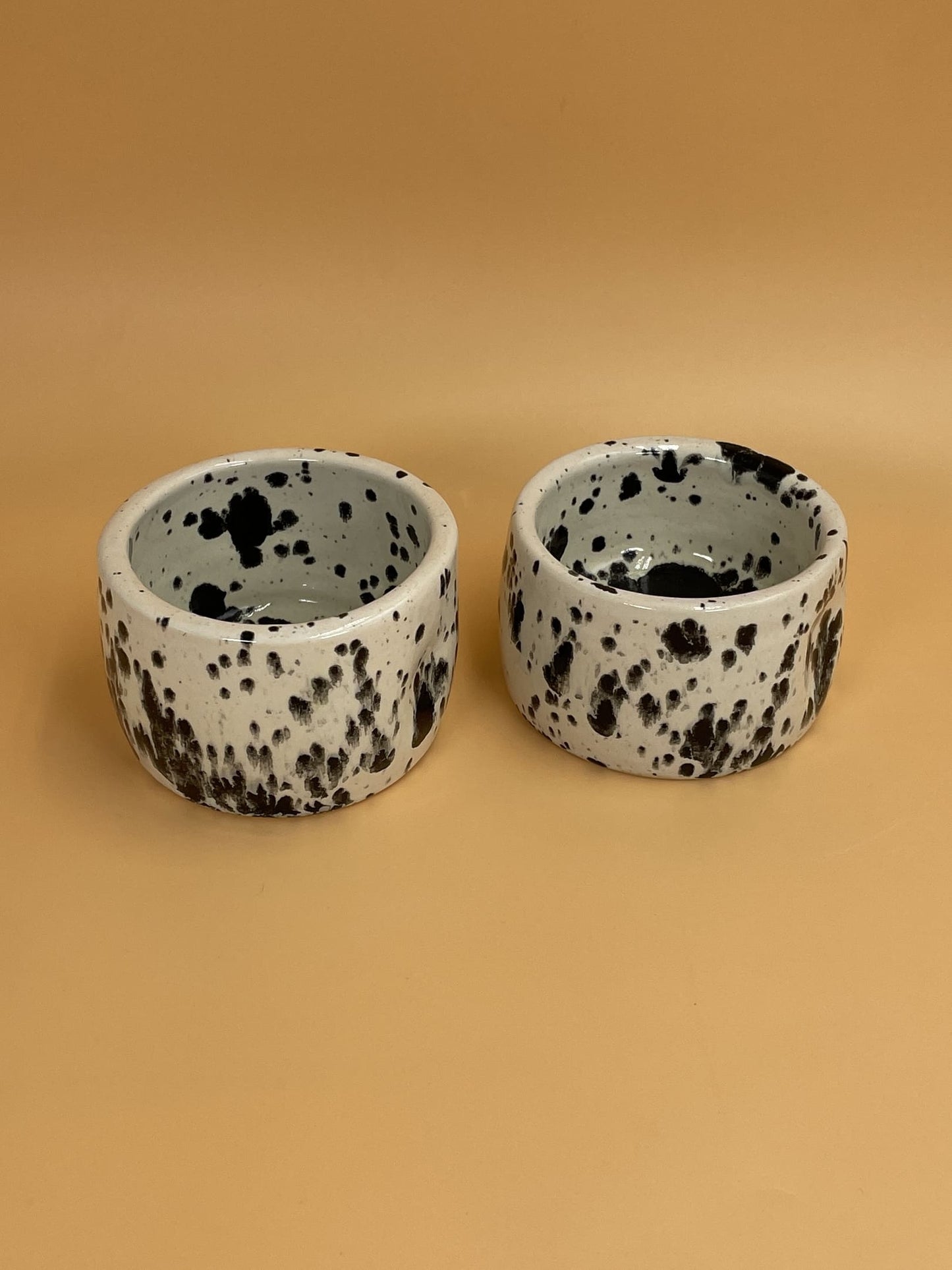 Wavy Fingers Wabi Sabi Cups Set | Spotted Black & White