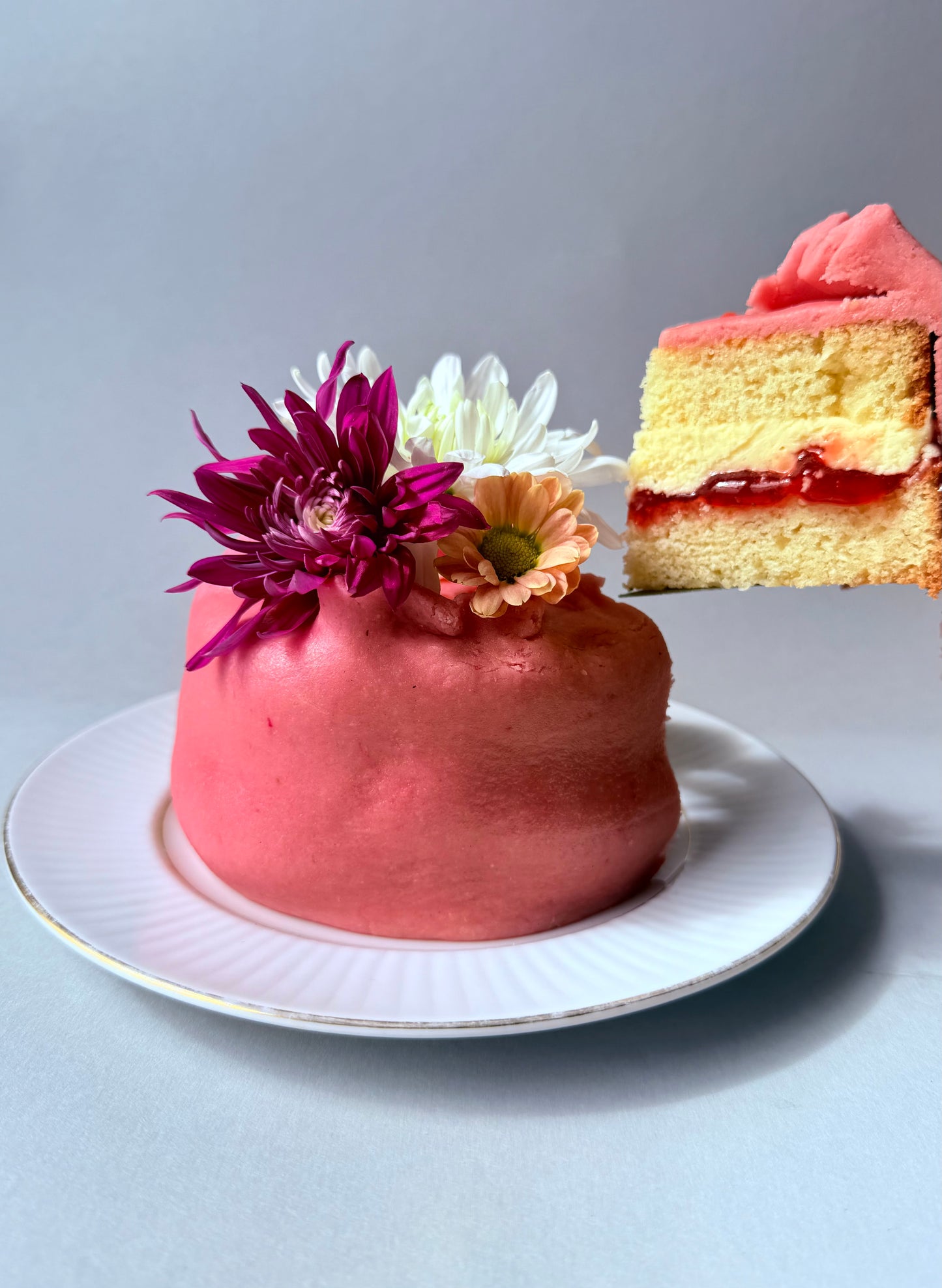 Strawberry Rhubarb Olive Oil Cake with Lemon Verbena Custard by Primas Pre-Order | Saturday, May 9th Pickup