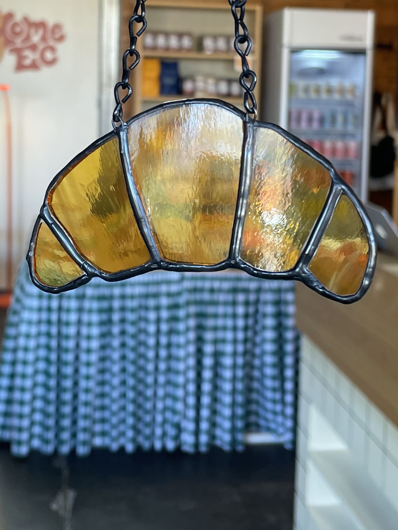 Botanic Beetle Stained Glass Hanging | Croissant