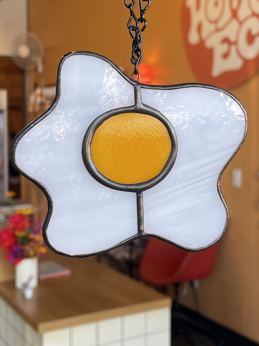 Botanic Beetle Stained Glass Hanging | Fried Egg