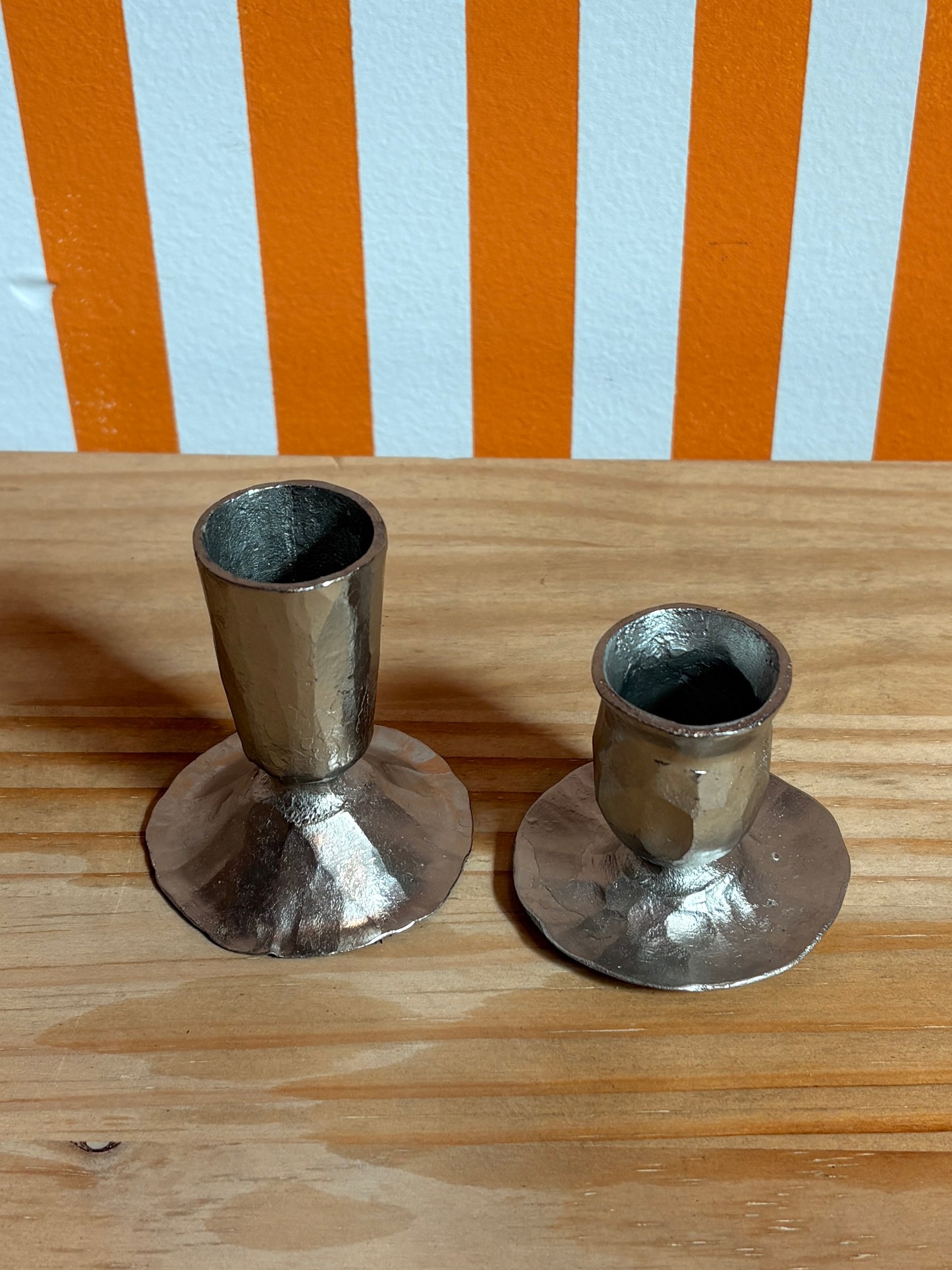 Nickle Candlestick Holder | Tulip
