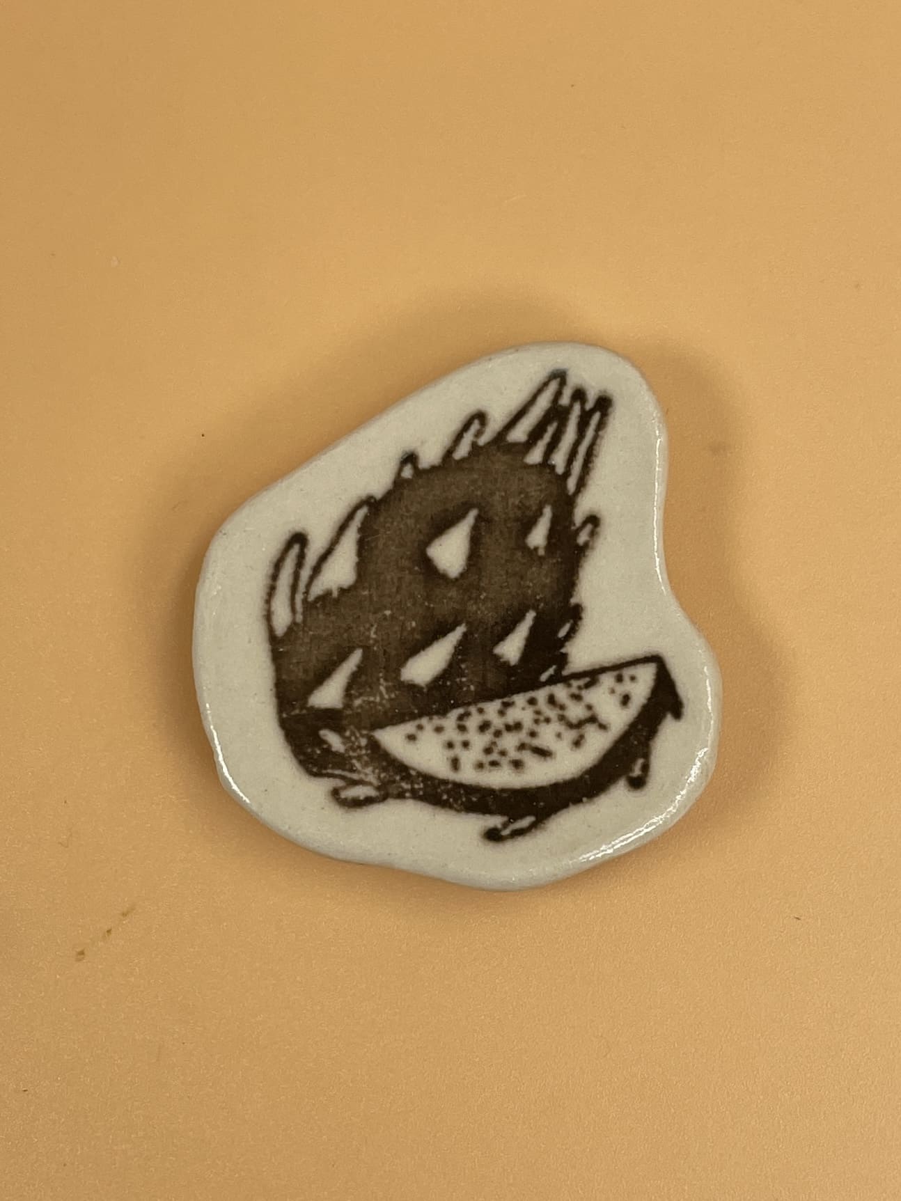 Black Slip Babes Ceramic Magnet