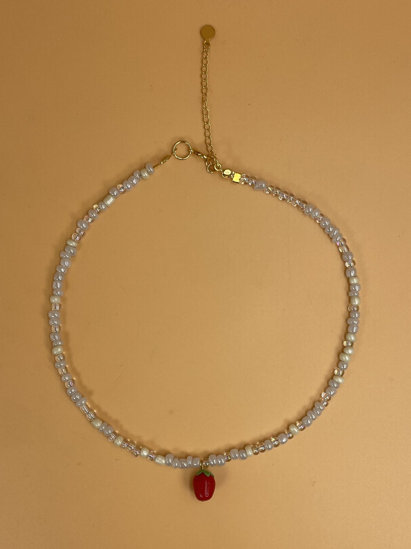 Resinuendo Beaded Necklace | Strawberry