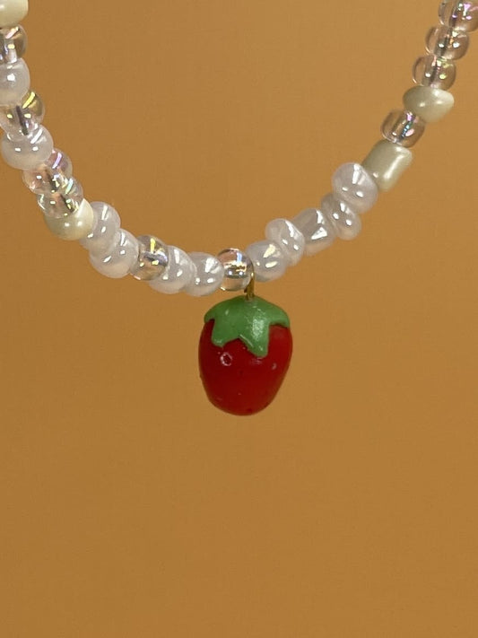 Resinuendo Beaded Necklace | Strawberry