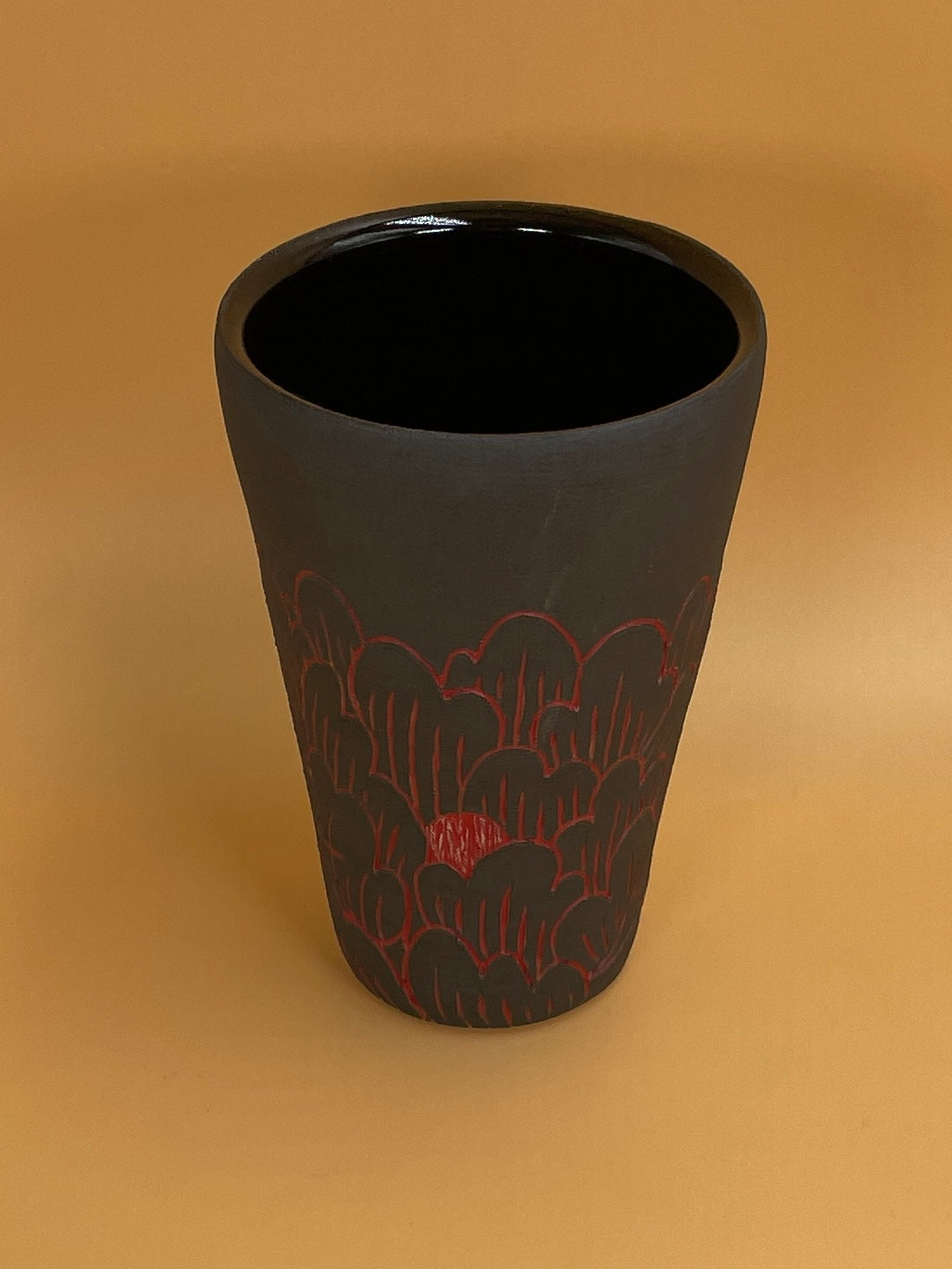 Katie Francis Carved Flower Tumbler | Red