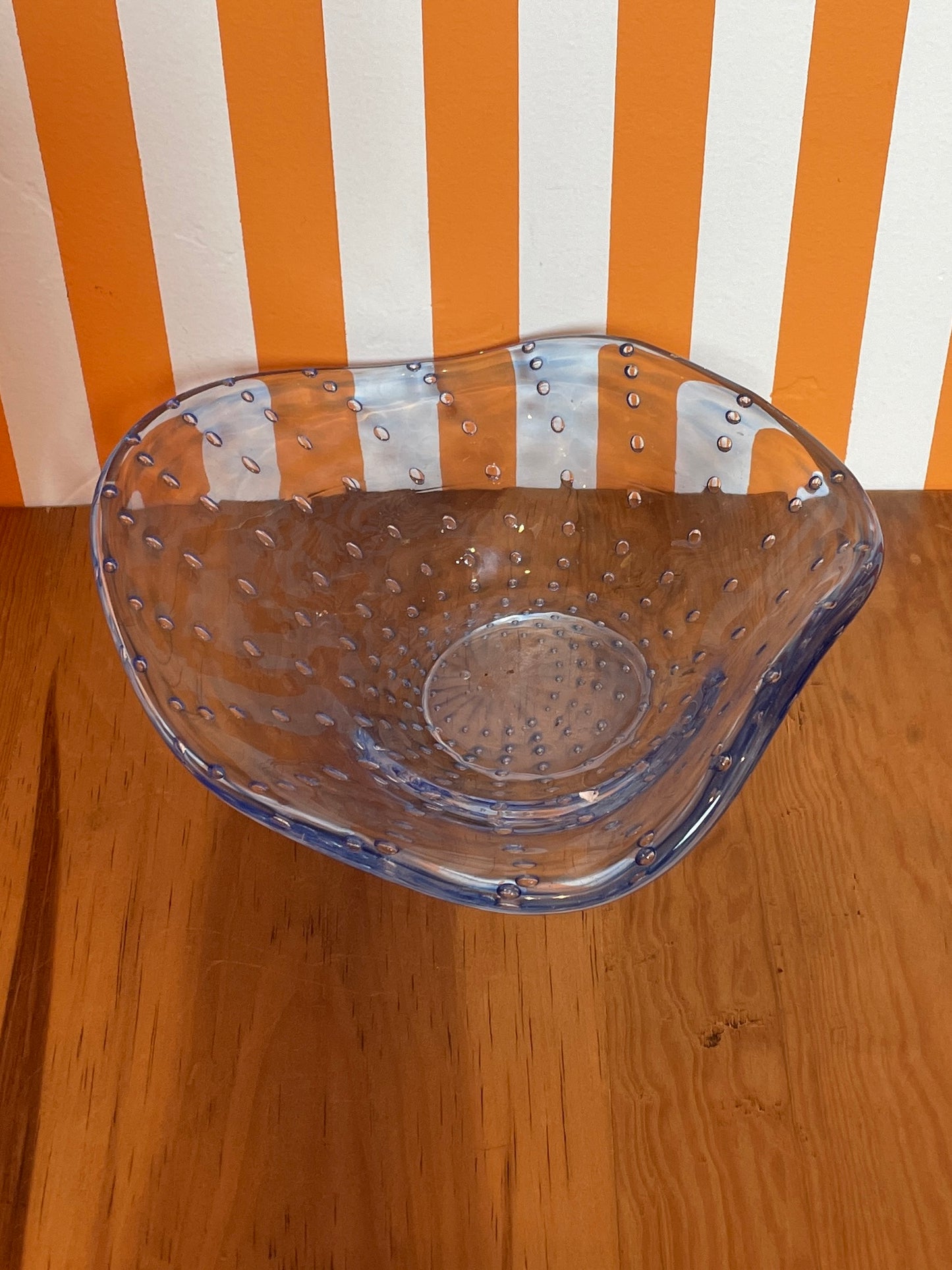 Vintage Glass Wavy Dish