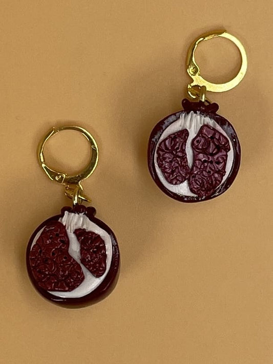 Resinuendo Charm Earring | Pomegranate