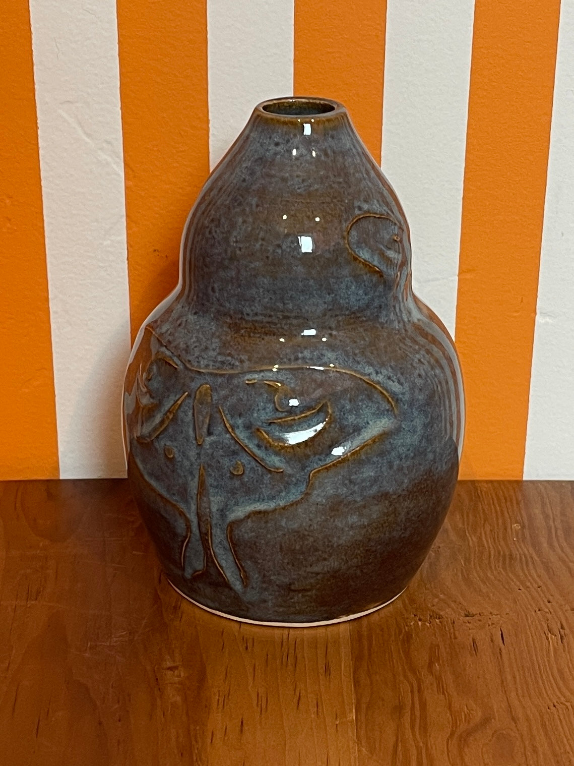 Black Slip Babes Moth Vase