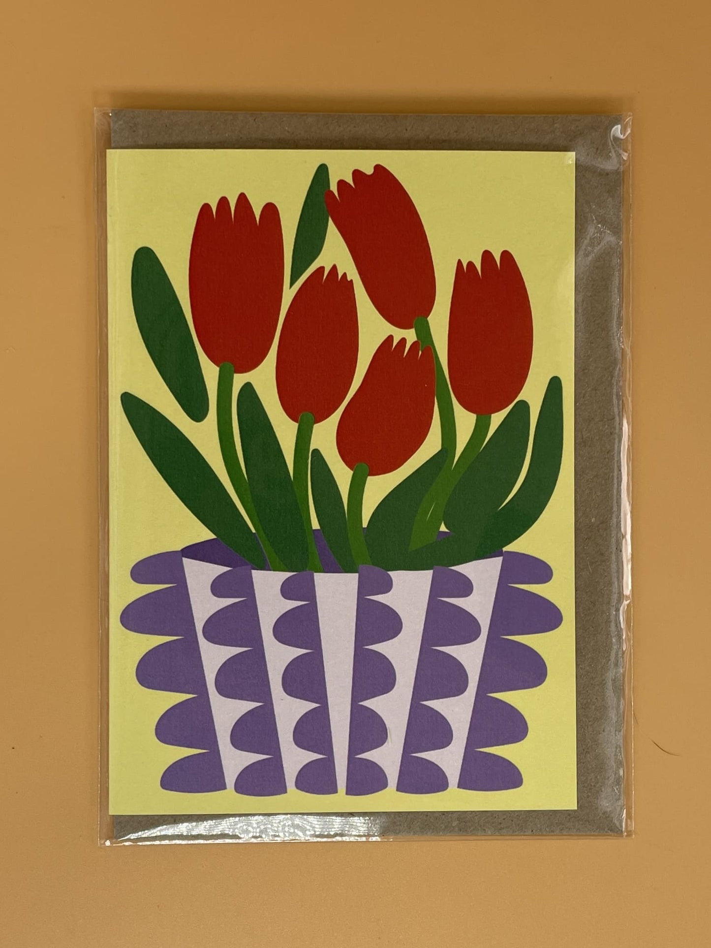 Greeting Card | Vase of Tulips