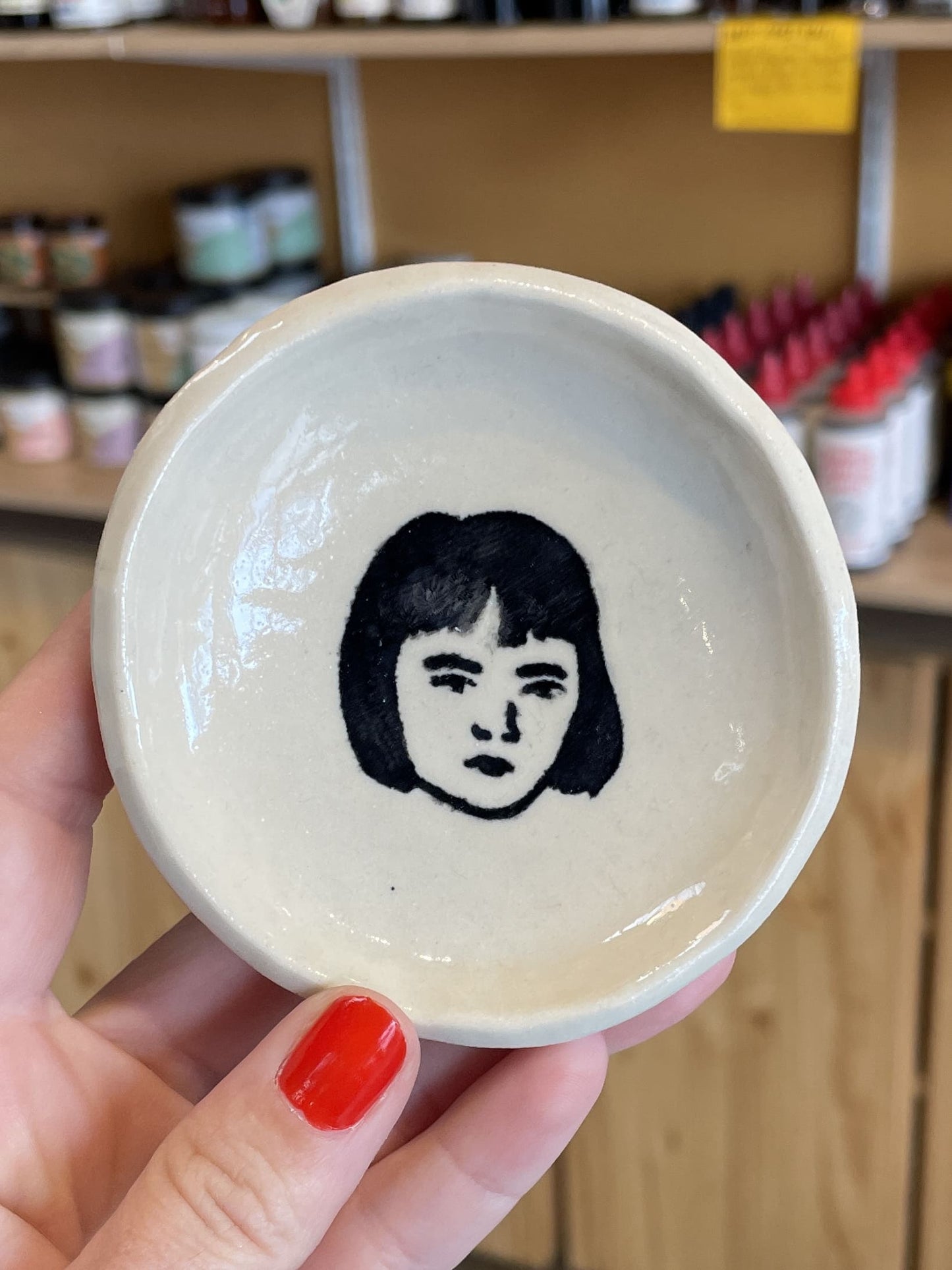 Black Slip Babes Painted Dish | 3 1/4”