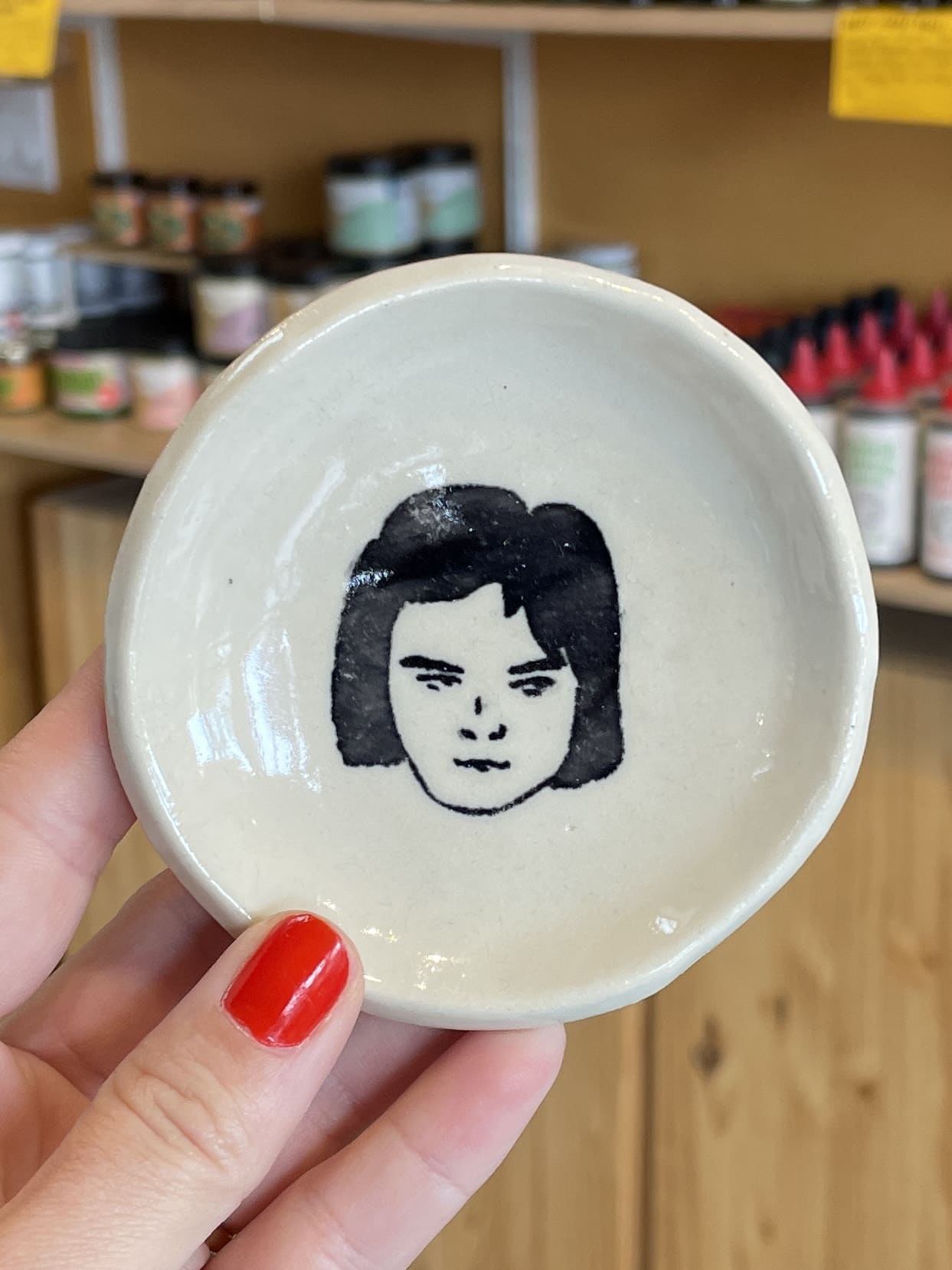 Black Slip Babes Painted Dish | 3 1/4”