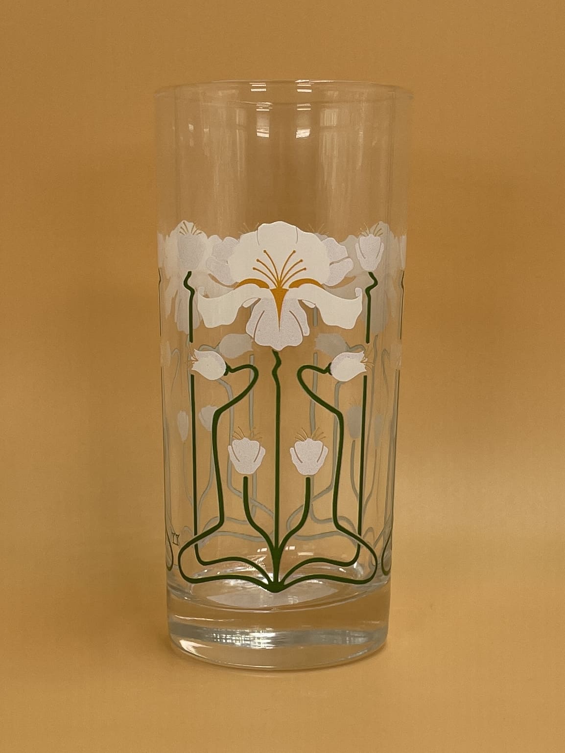 White Iris Collins Glass