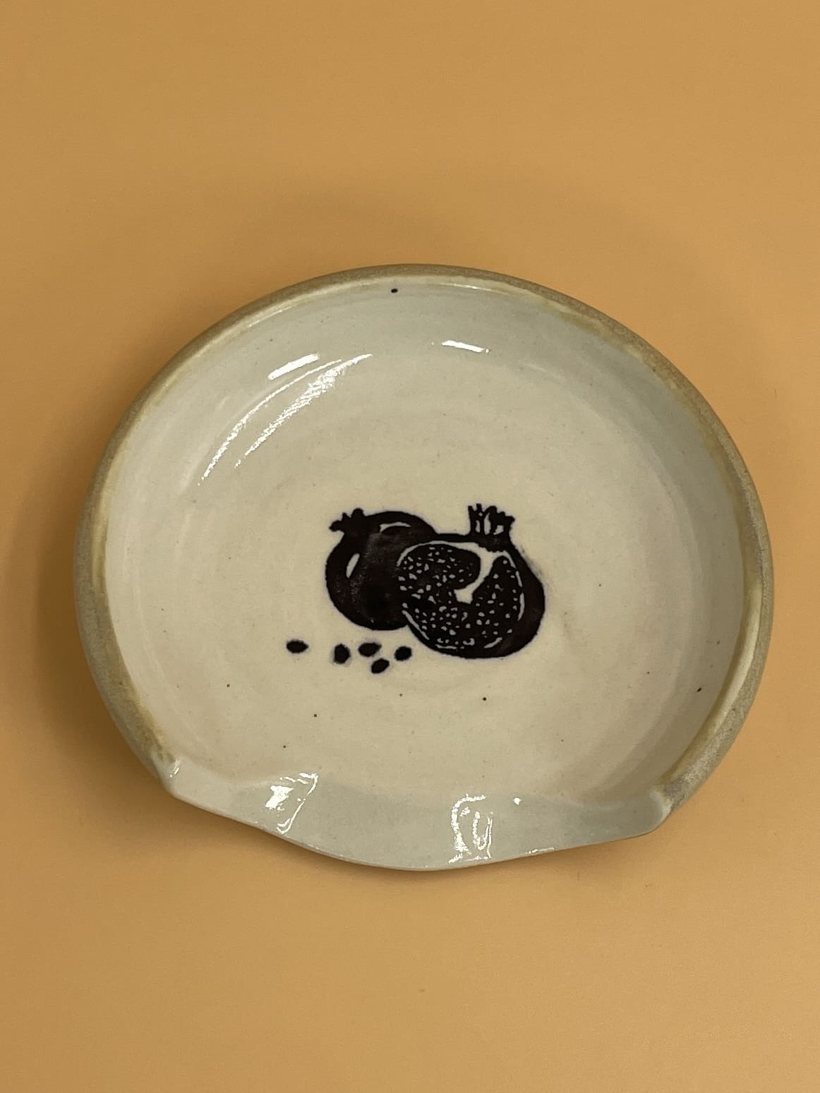 Black Slip Babes Spoon Rest | Pomegranate