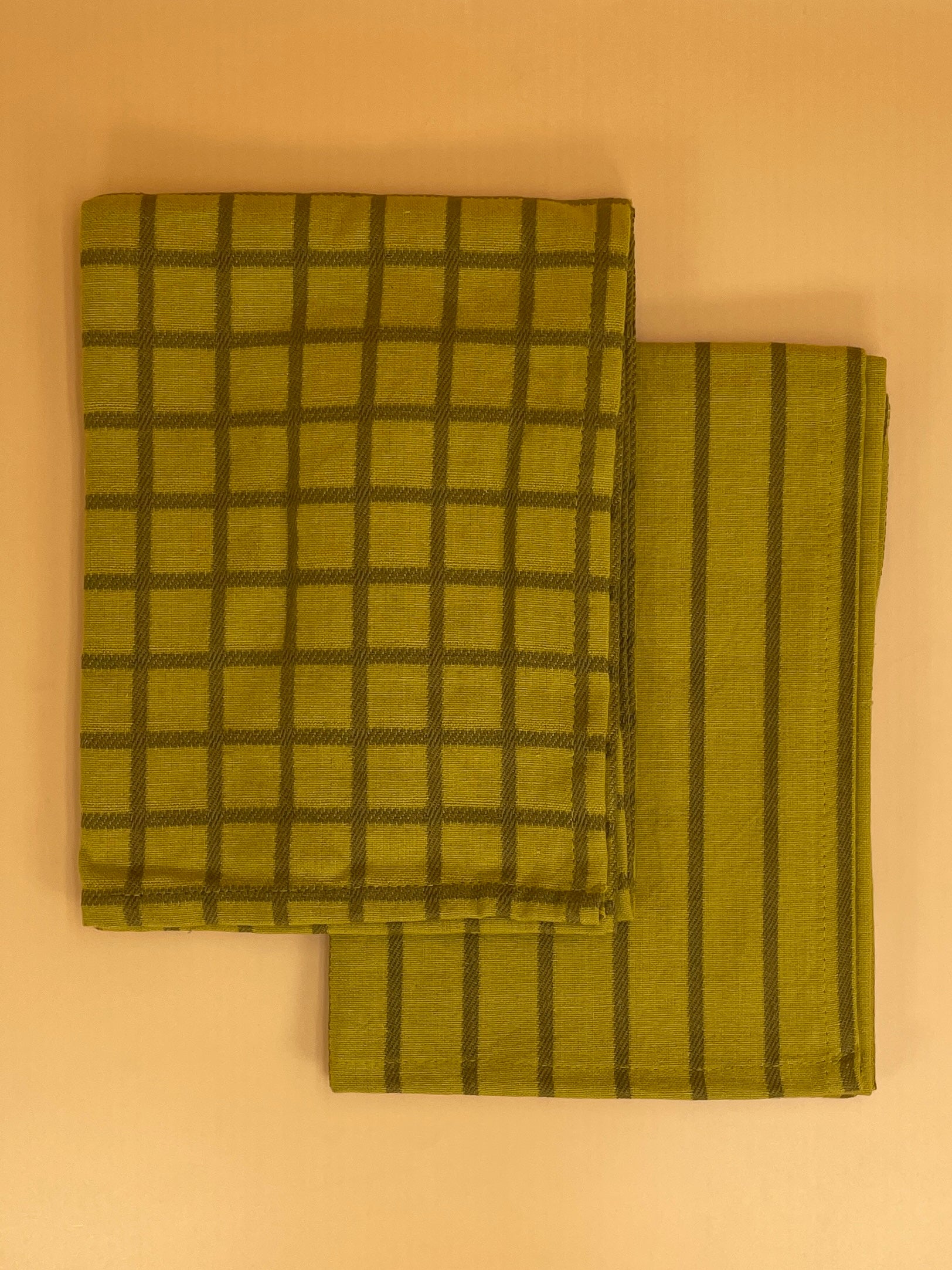 Hawkins New York Essential Yarn Dyed Dish Towel, Set of 2 - Ivory/Flax