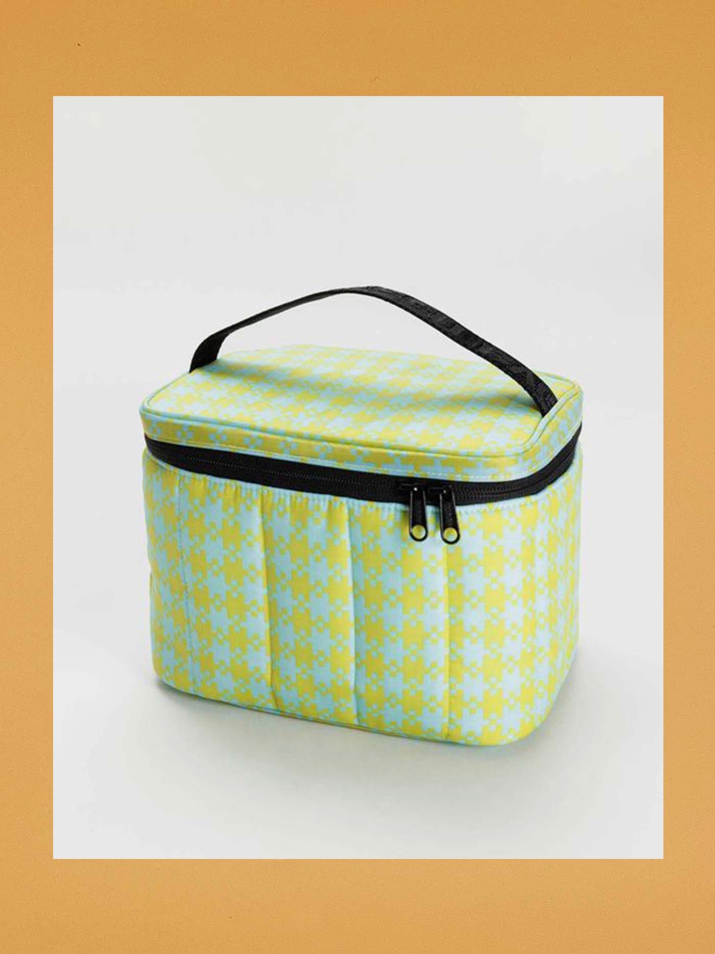 Baggu Puffy Lunch Bag | Mint Pixel Gingham
