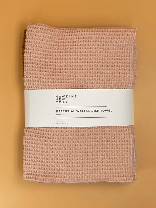 Hawkins New York Waffle Dish Towel Set | Blush & Terracotta