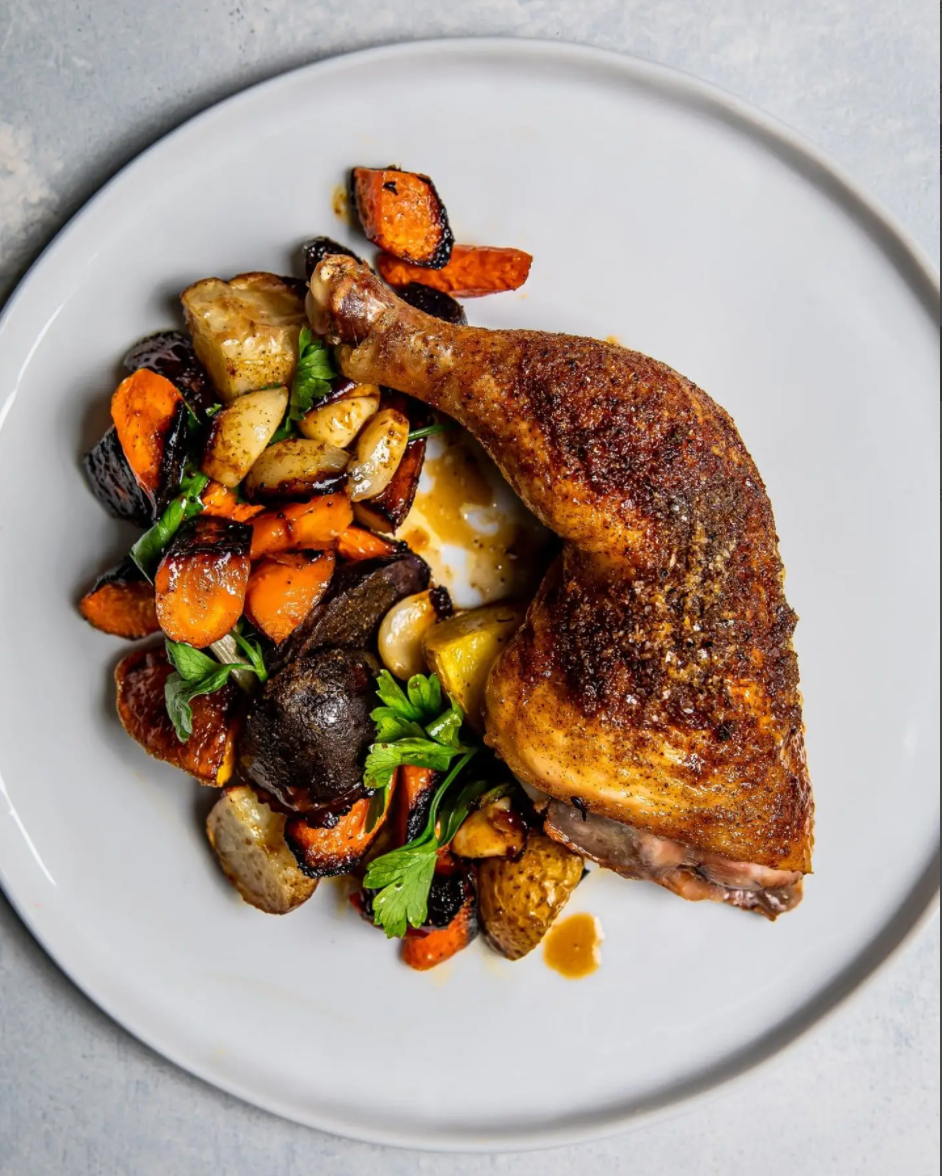 Occo Spice and Recipe Card | Hot Honey Roasted Chicken & Carrots (Chef Gregory Gourdet)