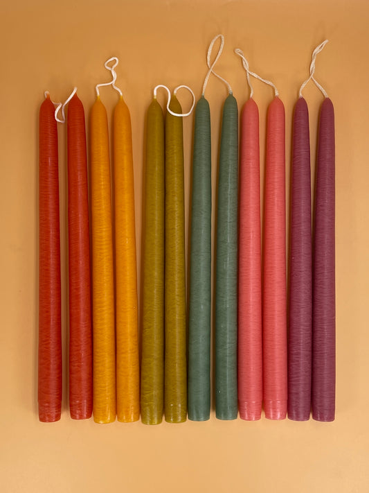 Handmade 12" Taper Candles | Pair of 2