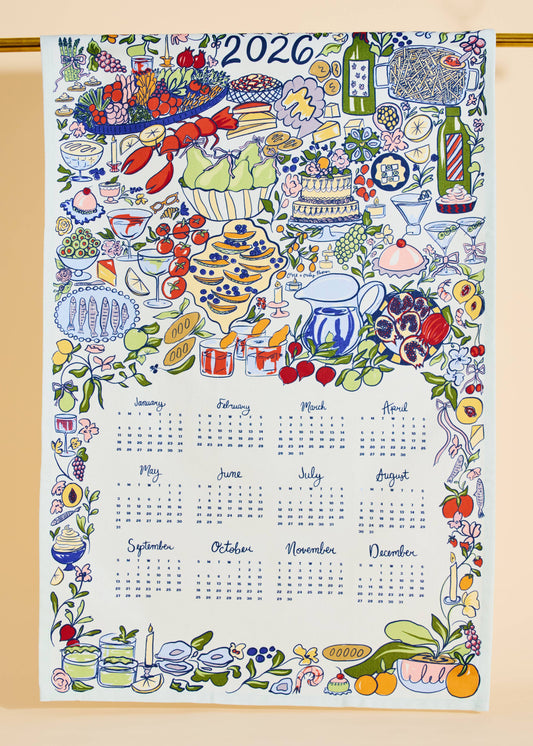 Feast & Flourish 2026 Calendar Tea Towel