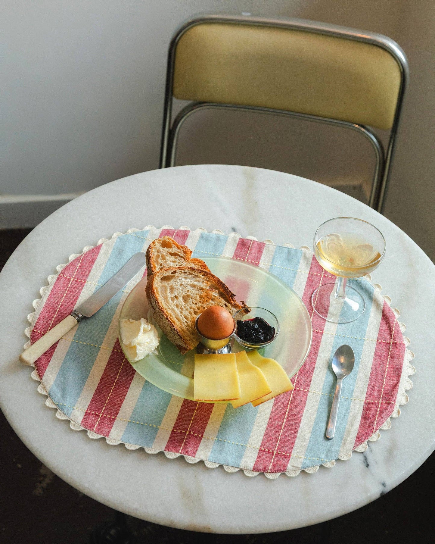 Tarta Gelatina Biscuit Placemats Set of 2 | Burgundy / Blue