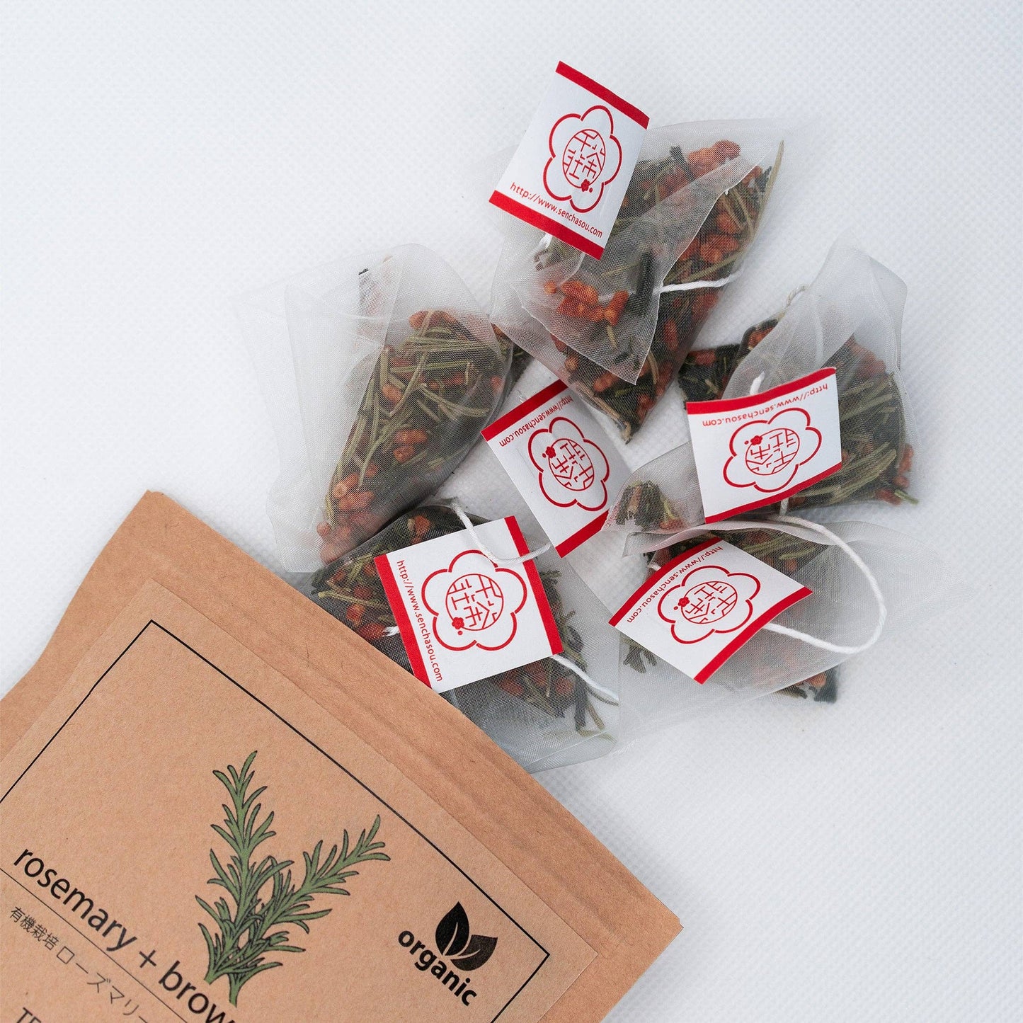 Organic Rosemary + Brown Rice Genmaicha Tea