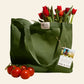 Multi-Pocket Cotton Tote | Green