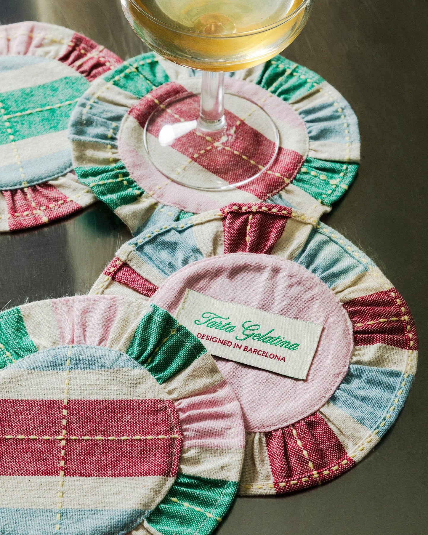 Tarta Gelatina Ruffled Coaster Set