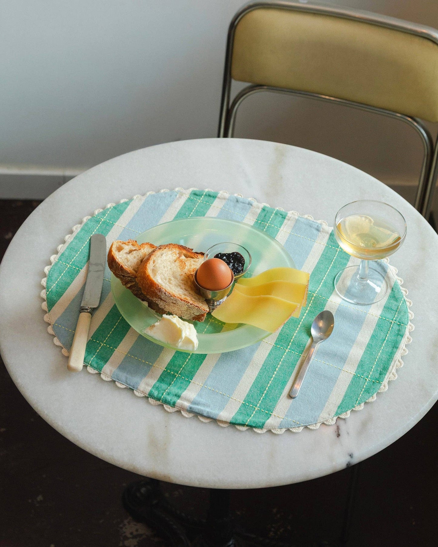 Tarta Gelatina Biscuit Placemats Set of 2 | Green / Blue