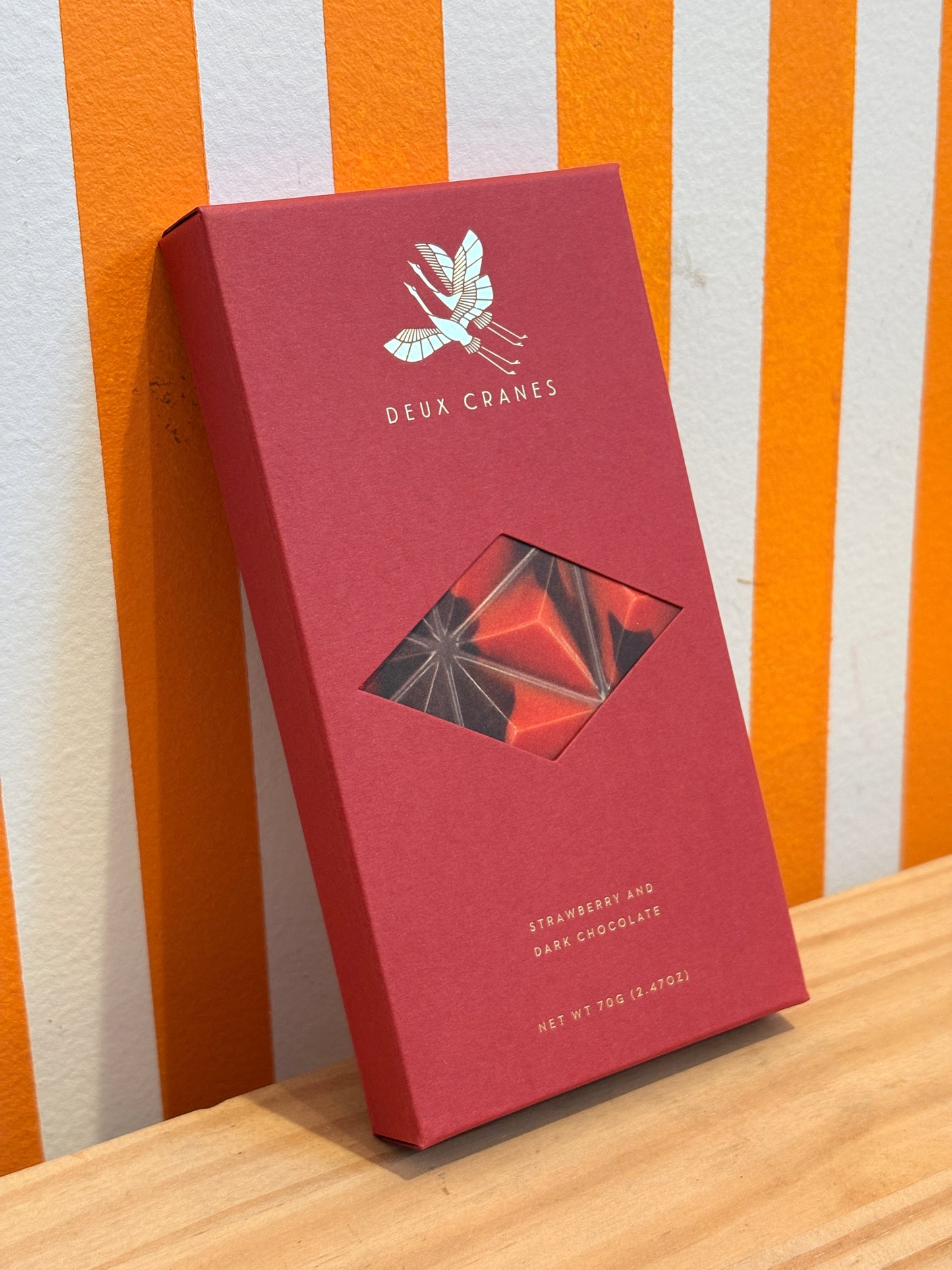 Deux Cranes Dark Chocolate with Strawberry (Dairy Free)