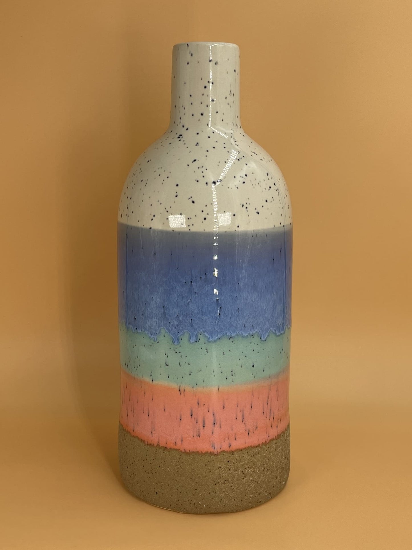 Vintage Pastel Ceramic Vase