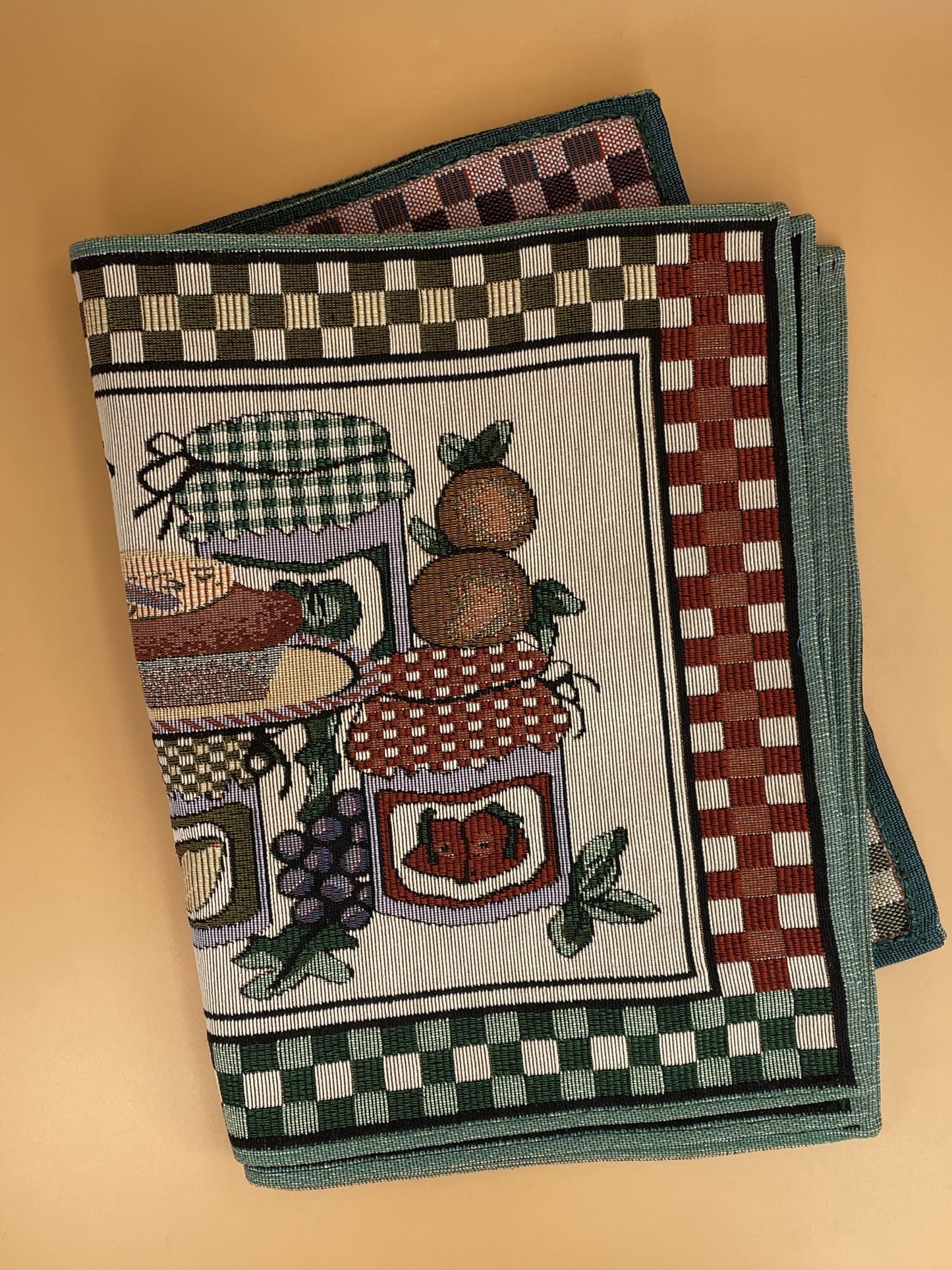 Vintage Checkered Jam Placemats (Set of 4)