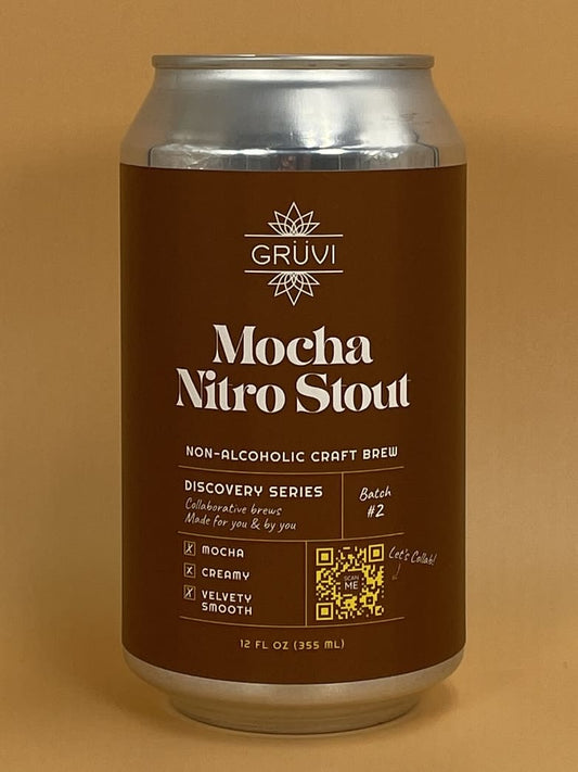 Gruvi Non-Alcoholic Mocha Nitro Stout (Refrigerated)