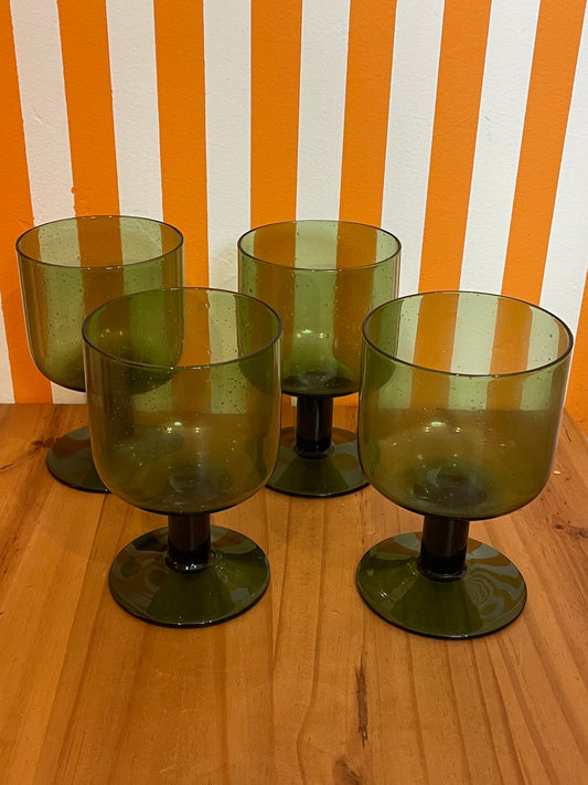 Hawkins New York Simple Seeded Glassware Set of 4 | Green