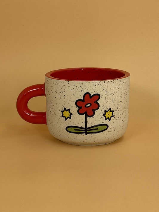 Art Schoool Dropout Painted Espresso Cup with Handle