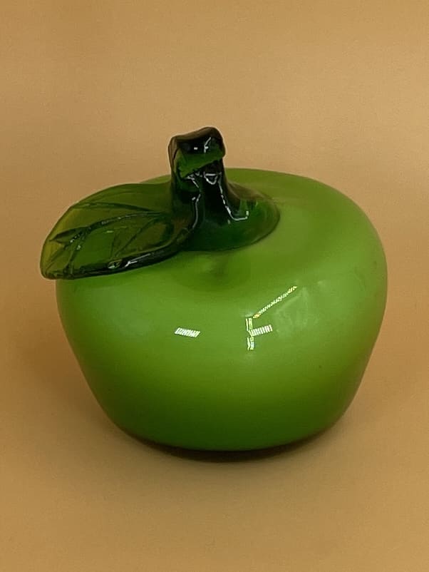 Vintage Glass Green Apple