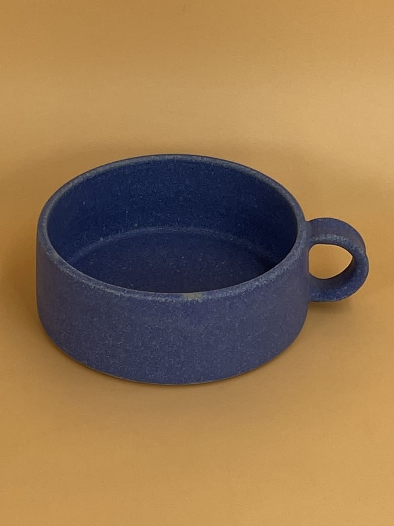 Lo-Fi Potter Shallow Coffee Cup | Blue