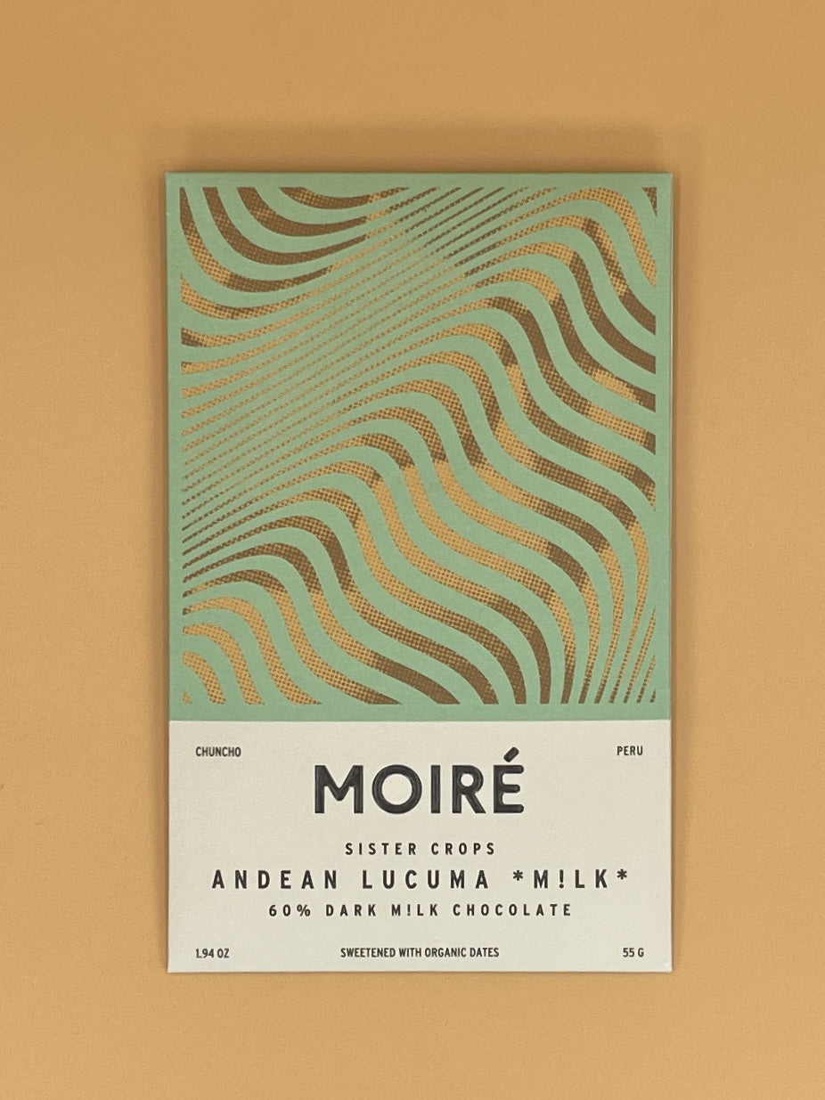 MOIRÉ Chocolate Bar | Andean Lucuma M!lk 60% Dark Vegan M!lk Chocolate