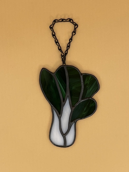 Botanic Beetle Stained Glass Hanging | Bok Choy