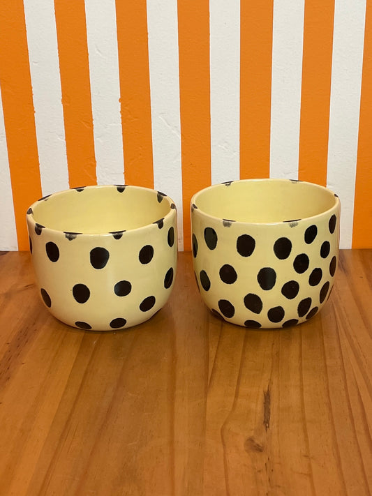 Mellow Ceramics Cup | Yellow + Black Spotted