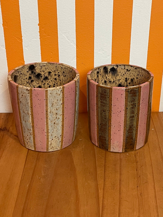 Mellow Ceramics Cup | Pink Stripe / Speckle